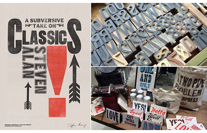 A TWO PIPE PROBLEM LETTERPRESSPOP UP at STEVEN ALAN TOKYO