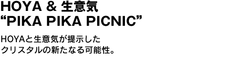 HOYA & 生意気“PIKA PIKA PICNIC”　HOYAと生意気が提示したクリスタルの新たなる可能性。 