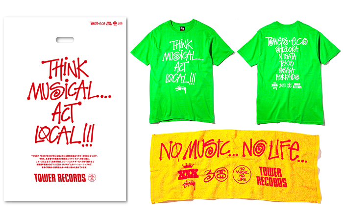 STUSSY × TOWER RECORDS